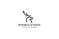 Minimalist Deer Logo Illustration