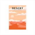 minimalist desert poster vector background illustration design