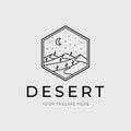 minimalist desert or sahara wilderness logo vector illustration design