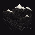 Minimalist Design Of Canyon With Mountains