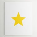 Design featuring a large yellow five pointed star centered on a white Royalty Free Stock Photo