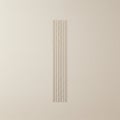 A minimalist design featuring six vertical, evenly spaced, thin brown lines on a beige Royalty Free Stock Photo
