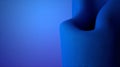 Minimalist design featuring an ultramarine background with deep, vivid blue tones and a smooth gradient, creating a Royalty Free Stock Photo