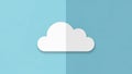 Minimalist design featuring a white cloud icon centered on a Royalty Free Stock Photo
