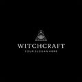 Minimalist design flat WITCH CRAFT logo design