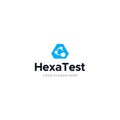 Minimalist design HEXA TEST system logo design
