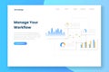 Minimalist design manage your workflow landing page