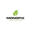 Minimalist design MONOFIX bicycle logo design Royalty Free Stock Photo