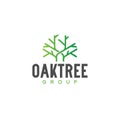 Minimalist design OAKTREE group green logo design