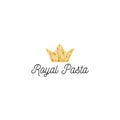 Minimalist design Royal Pasta eats logo design