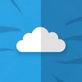 Minimalist design is suitable for representing concepts like cloud computing Royalty Free Stock Photo