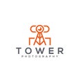 Minimalist design Tower Photography logo design