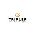 Minimalist design TRIPLEP 3X logo design
