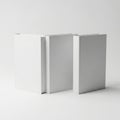 Minimalist design of two large white rectangular blocks side by side Royalty Free Stock Photo