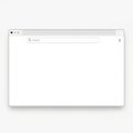 Minimalist design of a web browser window on a white background Royalty Free Stock Photo