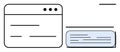 Minimalist Design of a Web Interface with Chat Feature and Text Elements Royalty Free Stock Photo