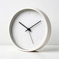 Minimalist desktop clock on white background Royalty Free Stock Photo