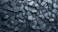 Abstract Dark Grey Geometric Pattern with Empty Background, Minimalist Design, Simple Shapes, Monochromatic, 3D, Textured, Modern