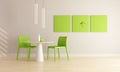 Minimalist dining room Royalty Free Stock Photo