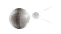 Minimalist Disco Ball Halftone Pattern, vector design Generative AI Royalty Free Stock Photo