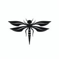 Minimalist Dragonfly Symbol: Black And White Clip Art For Books Corporation Logo