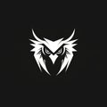 Minimalist Eagle Beak Mask Logo Design In Black And White