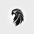 Minimalist Eagle Head Illustration On Gray Background Royalty Free Stock Photo