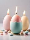 minimalist easter egg candles, pastel color