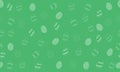 A minimalist Easter egg pattern featuring white hand-drawn outlines of various decorated eggs on a vibrant green background Royalty Free Stock Photo