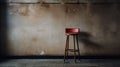Editorial Style Photograph Of Bar Stool In Simple Brutalist Environment
