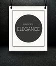 Minimalist elegance paper poster concept Royalty Free Stock Photo