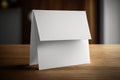 Minimalist Elegance: White Envelope on Wooden Table. AI