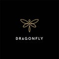 Minimalist elegant Butterfly Dragonfly wings logo