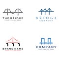 Minimalist and elegant creative bridge building logo with a modern concept. With vector illustration editing