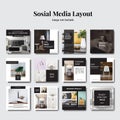 Minimalist and elegant Social media Layout illustration