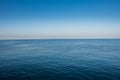 Minimalist empty horizon with rippled water surface and sky above