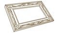 Minimalist Empty Rectangle Frame Flat Lay Perspective Vector, vector design Generative AI Royalty Free Stock Photo