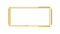 Minimalist Empty Rectangular Gold Frame for Display, vector design Generative AI Royalty Free Stock Photo