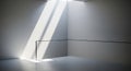 Minimalist Empty Room Light and Shadow, White Interior Royalty Free Stock Photo