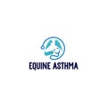 Minimalist EQUINE ASTHMA medicals logo design