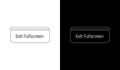 Minimalist Exit Fullscreen Button Icon Design on Dark Background Royalty Free Stock Photo