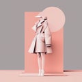 minimalist fashion background. Illustration AI Generative