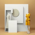 minimalist fashion background. Illustration AI Generative