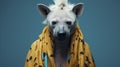 Minimalist Fashion Portrait Of Hyena