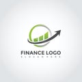 Minimalist finance logo design. Vector Illustrator EPS. 10 Royalty Free Stock Photo