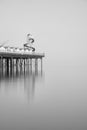Minimalist fine art landscape image of new pier in juxtaposition Royalty Free Stock Photo