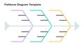 Modern Fishbone Diagram Template with Vibrant Colors for Business Analysis Royalty Free Stock Photo