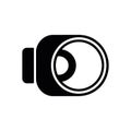 Minimalist Flat Design Camera Lens Icon Vector Royalty Free Stock Photo