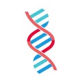 Red and blue dna helix icon science biology Royalty Free Stock Photo