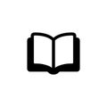 Simple Flat Open Book Icon for Education and Knowledge Concept Royalty Free Stock Photo